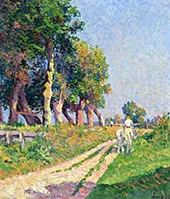 Eragny Horse on a Sunny Pathg By Maximilien Luce