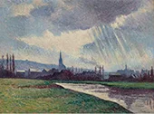 Landscape of the Riverbanks 1896 By Maximilien Luce