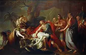 Achilles Lamenting the Death of Patroclus By Gavin Hamilton