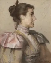 Portrait of a Woman 1895 By Elizabeth Coffin