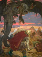 Dobrynya Nikitich's Battle with Seven Headed Zmey 1918 By Viktor Vasnetsov
