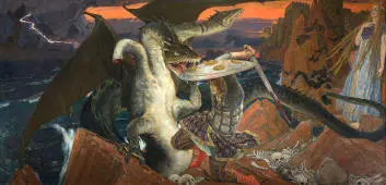 Prince Ivan's Battle with the Three Headed Serpent By Viktor Vasnetsov