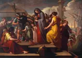 Agrippina Landing at Brindisium with the Ashes of Germanicus By Gavin Hamilton