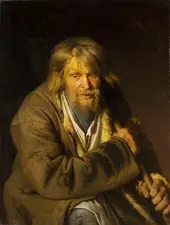 Portrait of an Old Peasant Study By Ivan Kramskoy