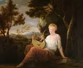 Woman with a Lyre By Gavin Hamilton