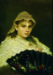Portrait of Olga Raftonpulo By Ivan Kramskoy