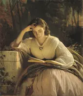 Sophia Kramskaya Reading By Ivan Kramskoy