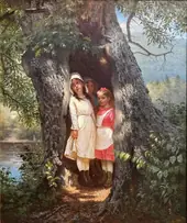 Hiding in the Old Oak By John George Brown