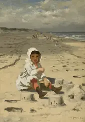 Making Castles of Sand By John George Brown