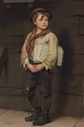 Newsboy By John George Brown