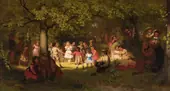 Picnic Party in the Woods By John George Brown