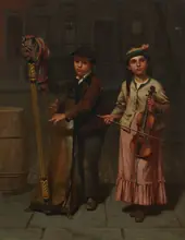 The Two Musicians By John George Brown