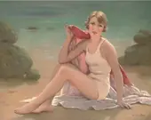 A Bathing Beauty By Francois Martin-Kavel