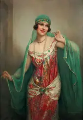 An Eastern European Woman with Pearls By Francois Martin-Kavel