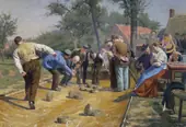 Playing Boules in a Flemish Village 1899 By Remy Cogghe