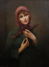 Girl with a Kerchief By Francois Martin-Kavel