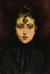 Portrait De Jeune Femme 1890 By Francois Martin-Kavel