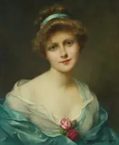 Portrait of Young Woman By Francois Martin-Kavel