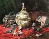 Still Life with Chinoiserie By Francois Martin-Kavel