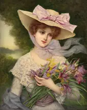 The Beauty with Irises By Francois Martin-Kavel