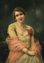 Woman with Evening Dress By Francois Martin-Kavel