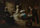 Guido Reni Painting the Portrait of Beatrice Cenci in Jail By Achille Leonardi