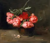 Still Life with Peonies By Claude Joseph Bail