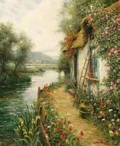 Along the River Beaumont By Louis Aston Knight