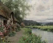 Cottage at Beaumont Le Roger By Louis Aston Knight