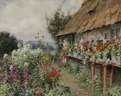 Cottage Garden Normandy By Louis Aston Knight