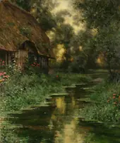 Diane's Cottage at Sunset By Louis Aston Knight