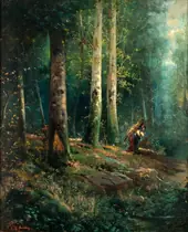 The Brushwood Gatherer By Wilhelm Amberg