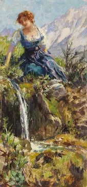 Alpine Spring By Ferdinand Max Bredt