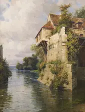 Old Mill on the Broken Bridge Vernon Normandy By Louis Aston Knight