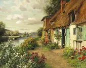 The Blue Cottage By Louis Aston Knight