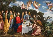 Christ Served by Angels in the Desert 1616 By Francisco Pacheco