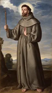 Saint Francis of Assisi with a Crucifix By Francisco Pacheco