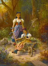 An Amusing Ride By Hans Zatzka