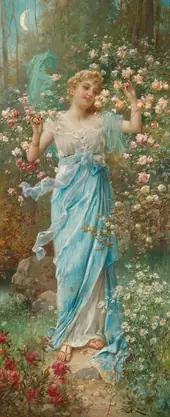 Flower Round By Hans Zatzka