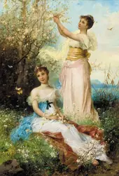 Springtime Maidens By Hans Zatzka
