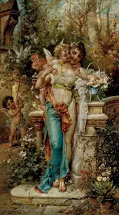 Venus and Amor By Hans Zatzka