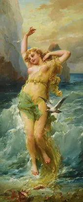 Water Nymph By Hans Zatzka