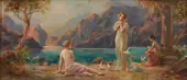 Women on the Lakeside By Hans Zatzka