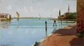 Mazzorbo Canal 1910 By Angelo Morbelli