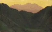 Sunrise in the Mountains 1907 By Angelo Morbelli