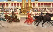 Chariot Race in the Circus 1894 By Raffaello Sorbi