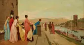 The Regatta on the Arno By Raffaello Sorbi