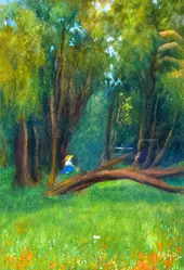 Figure in the Forest By Anna Althea Hills