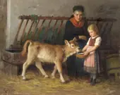 Feeding the Calf By Rudolf Epp