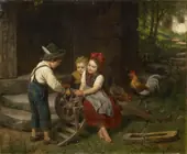 The Little Scissors Grinder 1878 By Rudolf Epp